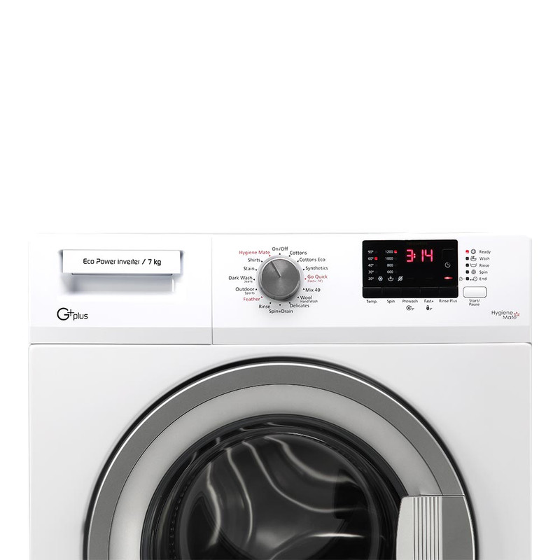 ماشین لباسشویی جی پلاس مدل GWM-72013W ظرفیت 7 کیلوگرم
