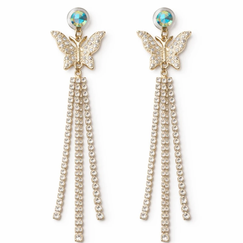 گوشواره آویز زنانه آی ام مدل نگین دار ۵۳