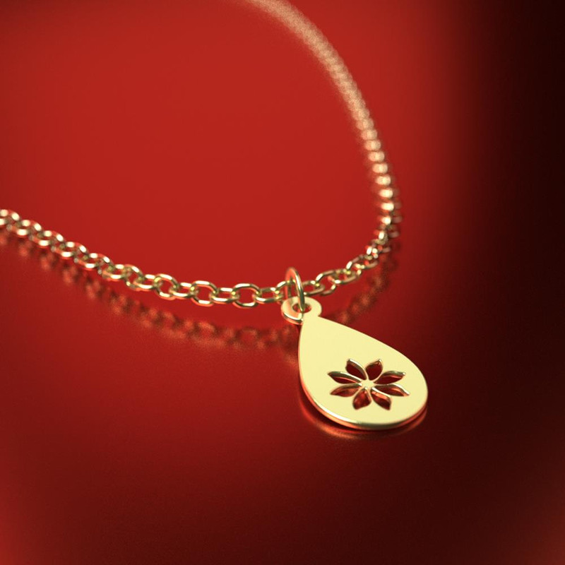 آویز ساعت طلا 18 عیار زنانه مدوپد مدل گل کد CA13488