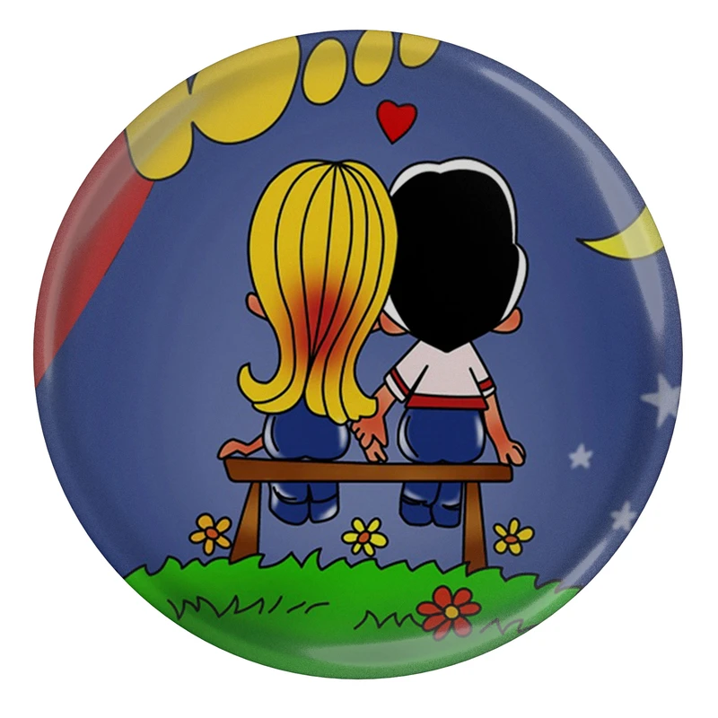 مگنت طرح دختر و پسر و نیمکت مدل S10153