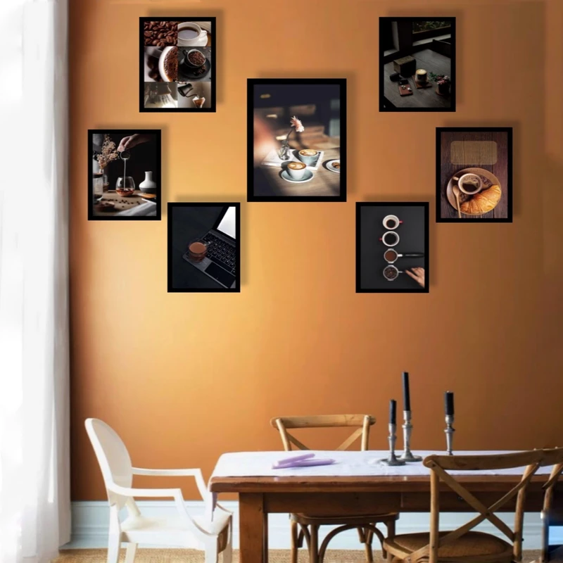 تابلو طرح کافه و قهوه کد Cafe85 مجموعه 7 عددی