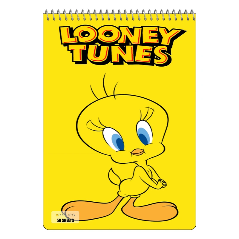 دفتر نقاشی 50 برگ سیمی کارنیکا طرح توییتی Tweety کد 55941