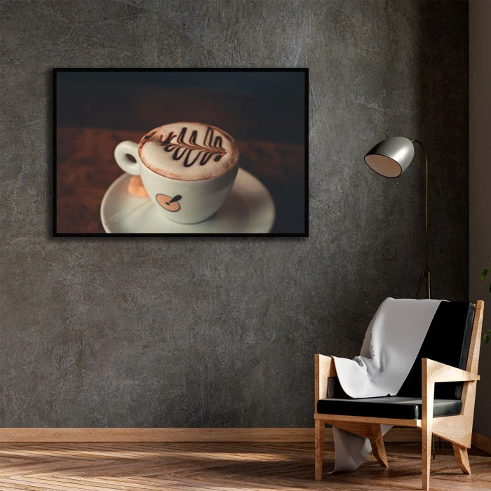 تابلو نوری بکلیت طرح قهوه مدل B-D2144 فریم مشکی