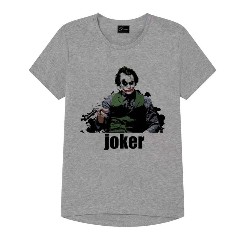 تی شرت پسرانه مدل JOKER کد J45 رنگ طوسی