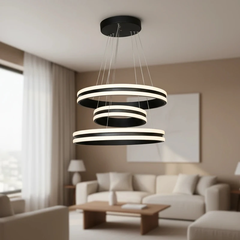 لوستر 6 شعله نور از ما رشکان مدل 50C50.3LINE