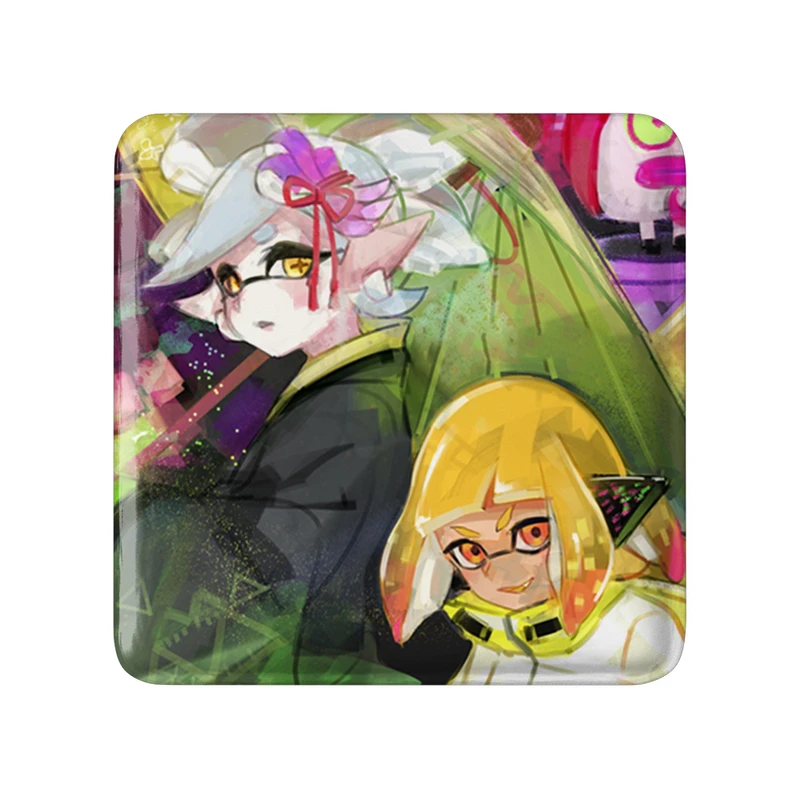 پیکسل خندالو طرح بازی اسپلاتون (Splatoon) مدل مربعی کد 33329