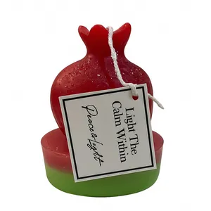 شمع دست‌ساز بدون‌بو مدل انار یلدا زمان اتمام 45 ساعت