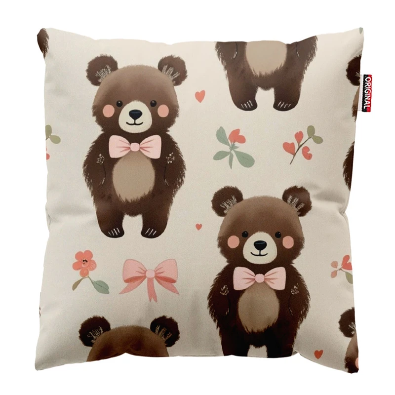کوسن پاد آفرین طرح کارتونی بچگانه خرسی کد 5003 سایز 40*40 سانتی متر