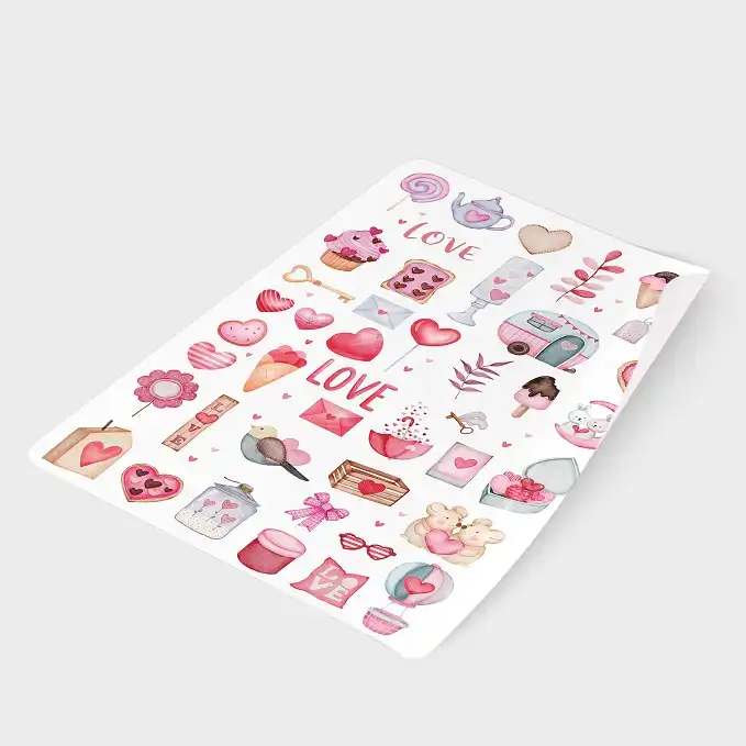 برچسب مدل برش نخورده اسکرپ بوک طرح عشق