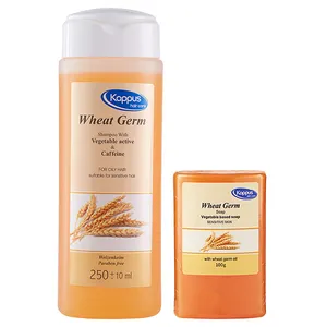 شامپو مو کاپوس هیرکر مدل پک شامپو و صابون عصاره جوانه گندم حجم 250 میلی لیتر حجم میلی لیتر