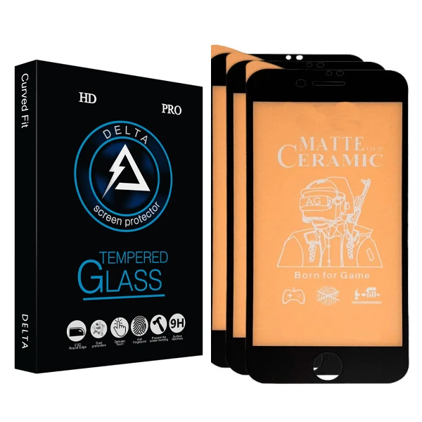 محافظ صفحه نمایش مات دلتا مدل PRO مناسب برای گوشی موبایل اپل Iphone7/ 8 بسته سه عددی