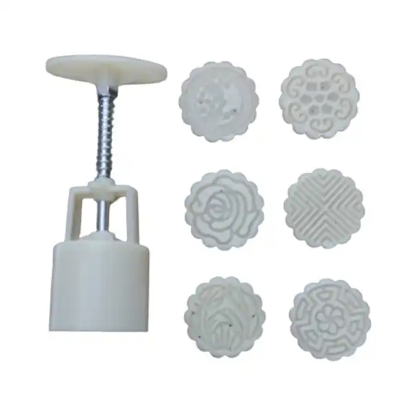 کاتر شیرینی پزی به گز مدل فشاری طرح کلمپه مجموعه 7 عددی