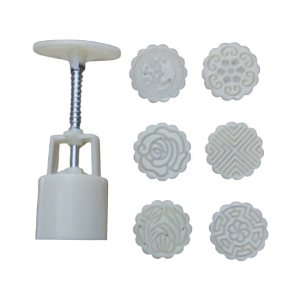 کاتر شیرینی پزی به گز مدل فشاری طرح کلمپه مجموعه 7 عددی