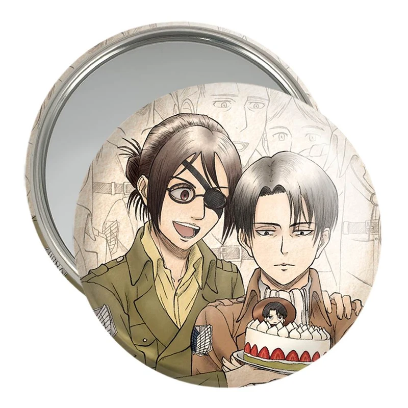 آینه جیبی خندالو مدل هانجی و لیوای انیمه اتک آن تایتان Attack on Titan  کد 10988