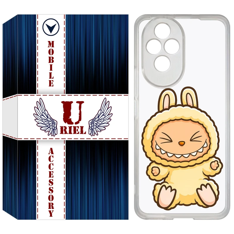 کاور یوریل مدل Clear کد 135 طرح لبوبو Labubu مناسب برای گوشی موبایل آنر 200