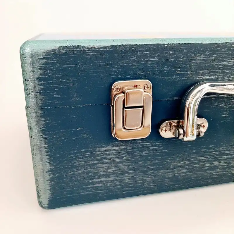 جعبه هدیه مدل چمدان چوبی طرح نقشه جهان کد WS12