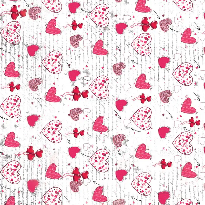 کاغذ کادو طرح قلب کد 244 بسته 25 عددی