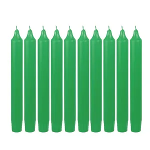 شمع قلمی بدون بو مدل مخروطی زمان اتمام 10 ساعت بسته 10 عددی