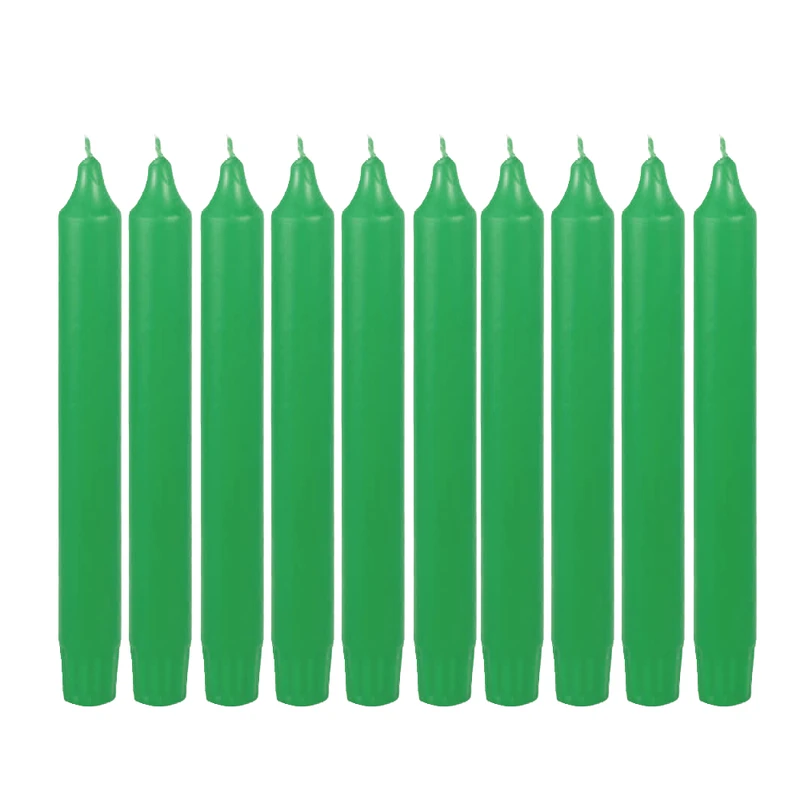 شمع قلمی بدون بو مدل مخروطی زمان اتمام 10 ساعت بسته 10 عددی