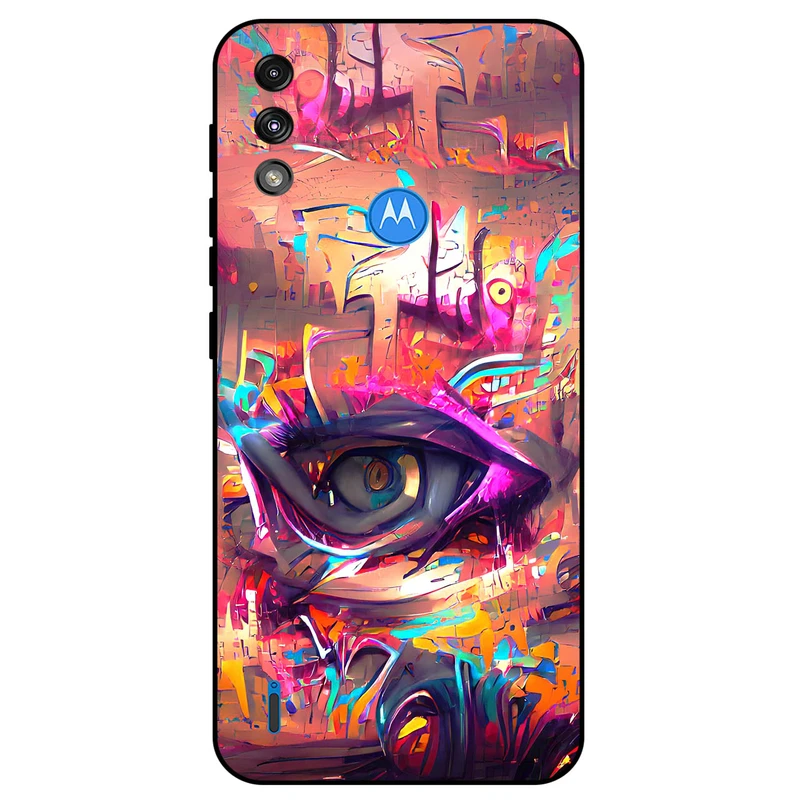 کاور مگافون طرح چشم مدل 2823 مناسب برای گوشی موبایل موتورولا Moto E7i Power