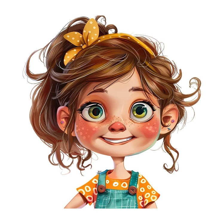 استیکر پارچه و لباس پاد آفرین مدل کارتونی کیوت دخترانه کد S3855