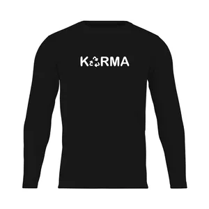 تی شرت آستین بلند مردانه مدل karma_NC1_0387 رنگ مشکی