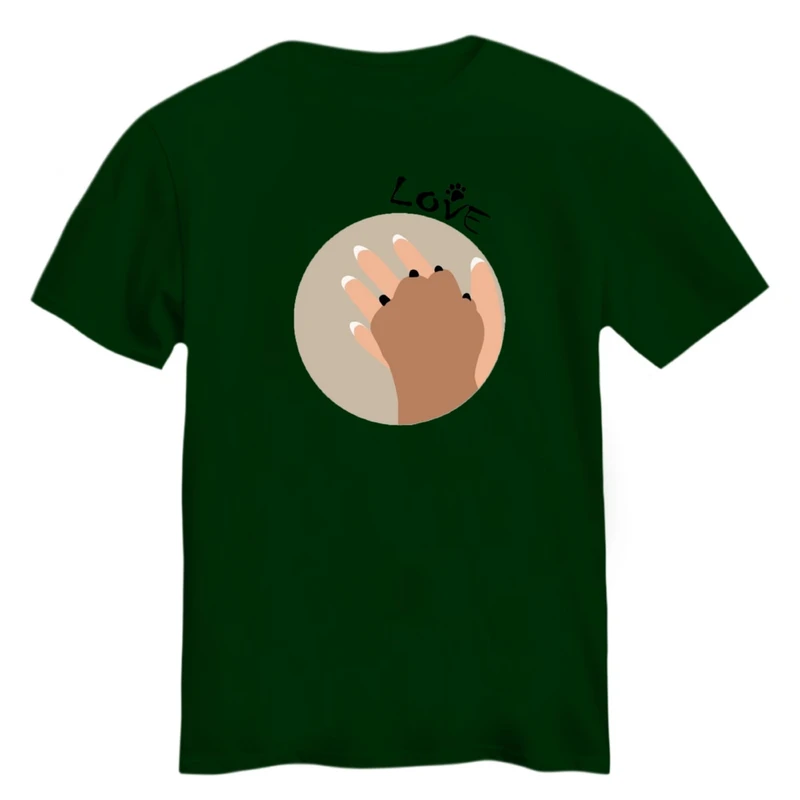 تی شرت آستین کوتاه زنانه مدل دوستدار حیوانات