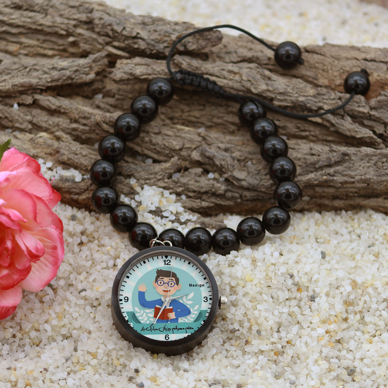 ساعت مچی عقربه ای ناکسیگو مدل روز معلم کد BF12502