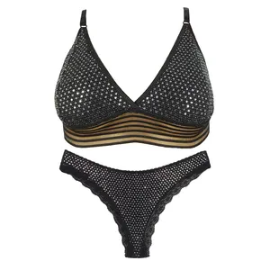 ست شورت و سوتین زنانه مدل وانیلا رنگ مشکی 