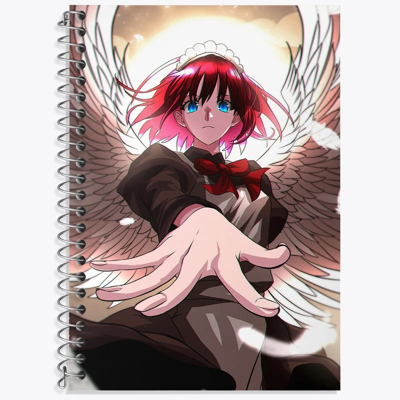 دفتر زبان 50 برگ خندالو مدل سه خط طرح بازی تسوکی هیمه‌ (Tsukihime) کد 34545