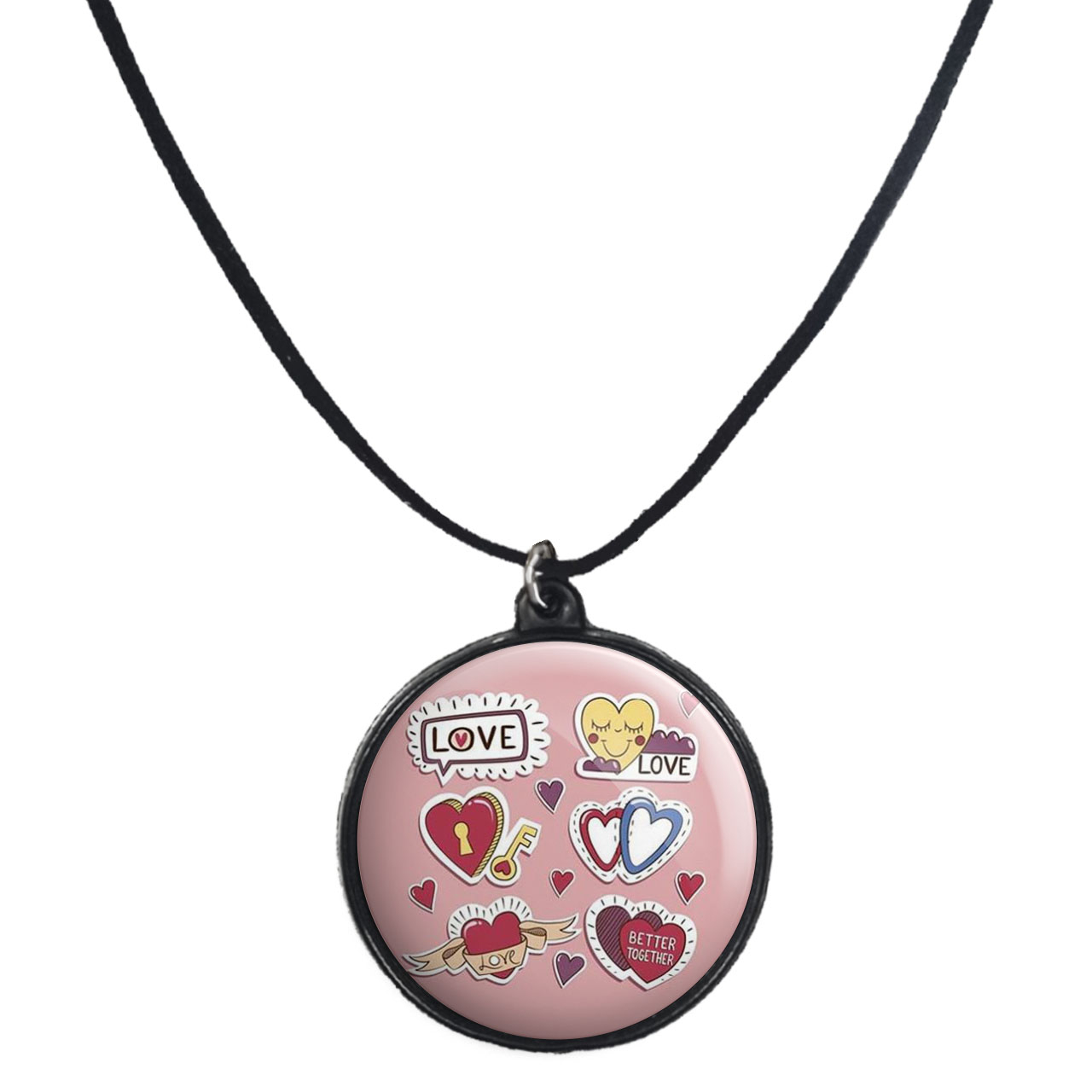 گردنبند پرمانه طرح عاشقانه کد pmb.5297 مدل دو طرفه