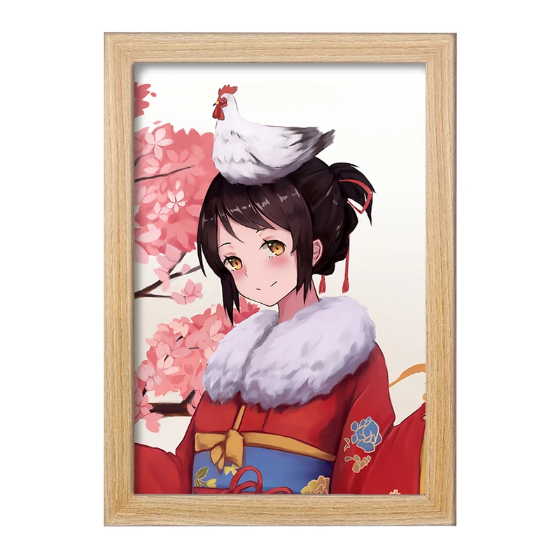 تابلو خندالو مدل میتسویا میامیزو انیمه یورنیم Your Name  کد 16262