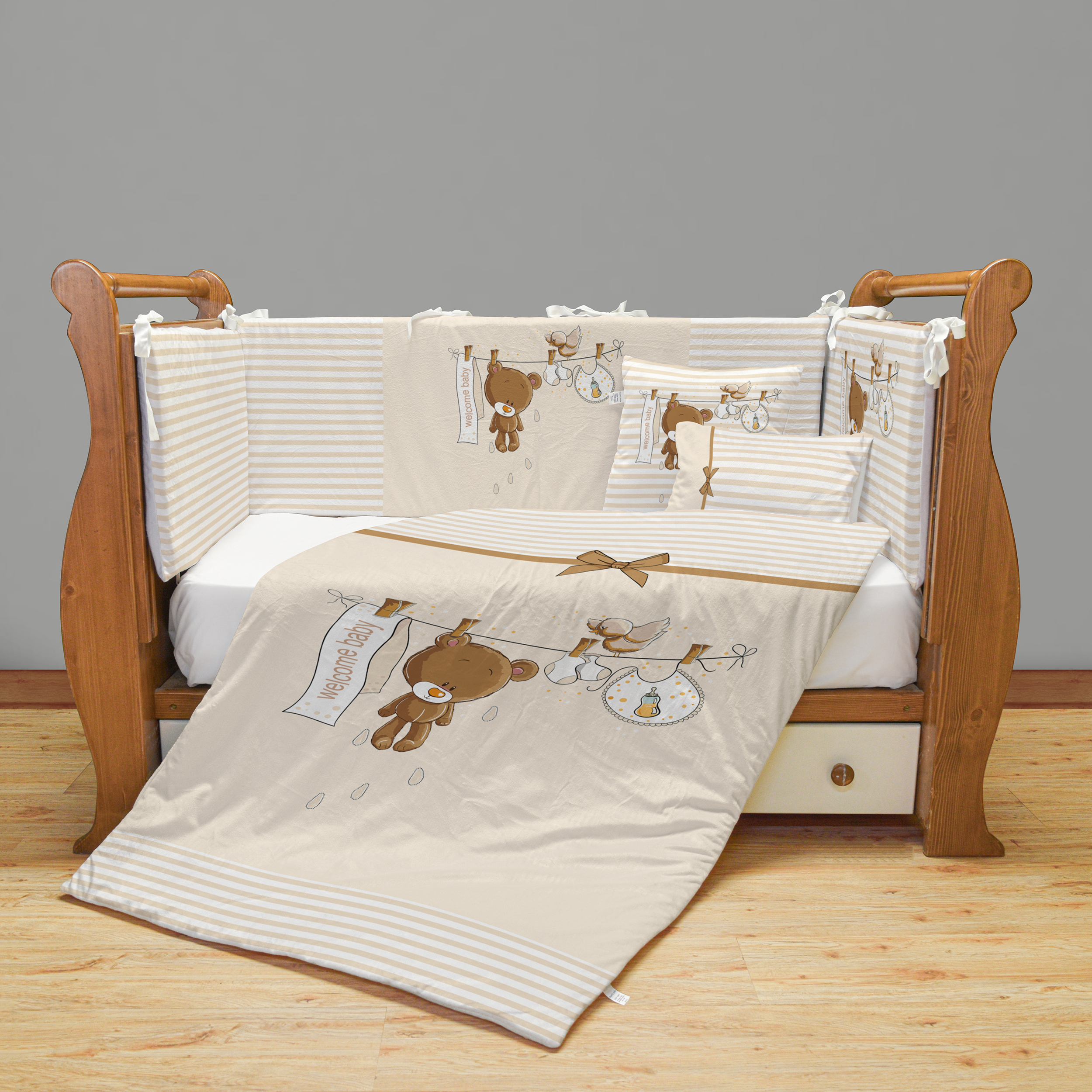 سرویس روتختی 7 تکه کودک مامزکیوتی مدل خرس بندرخت SK40