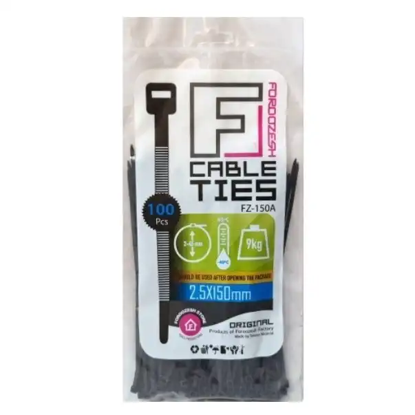 بست کمربندی فروزش مدل F15 سایز 15 سانتی متر بسته 100 عددی