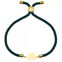 دستبند طلا 18 عیار زنانه کرابو طرح برگ مدل Kr101321