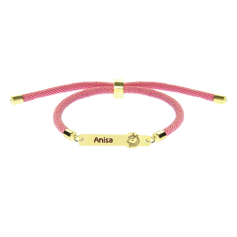 دستبند طلا 18 عیار بچگانه لیردا مدل اسم آنیسا 202011
