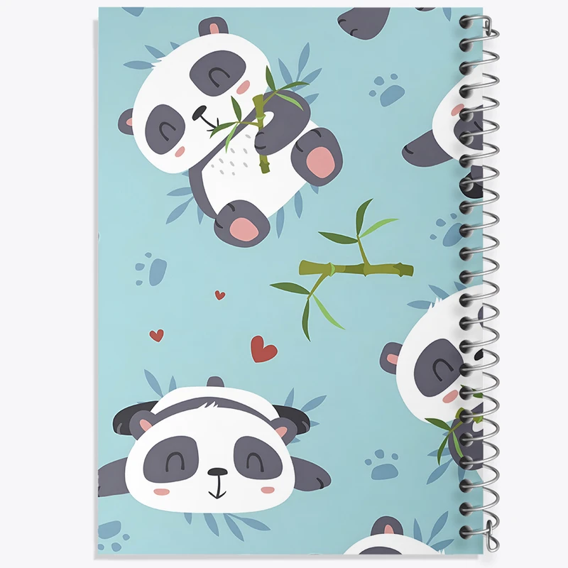 دفتر شطرنجی 50 برگ خندالو طرح پترن پاندا کد N4052