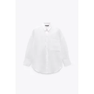 شومیز آستین بلند زنانه زارا مدل White-8372/036