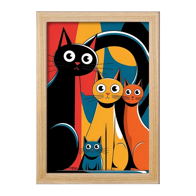 تابلو خندالو مدل گربه (Cat) کد F4235