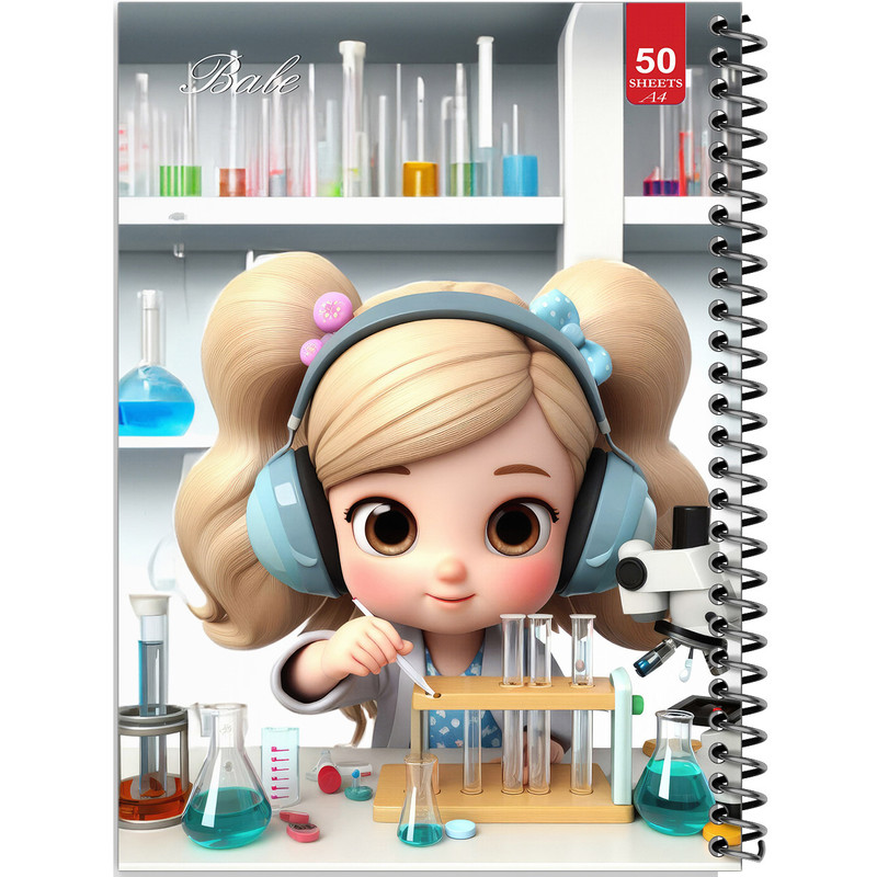 دفتر نقاشی 50 برگ انتشارات بله طرح دختر دانشمند کد A4-L700