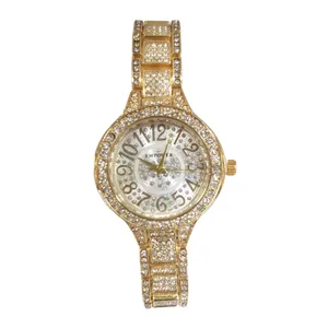 ساعت مچی عقربه ای زنانه مدل نگین دار کد 09