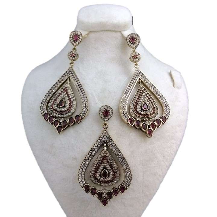 نیم ست نقره زنانه مدل glsr-1083