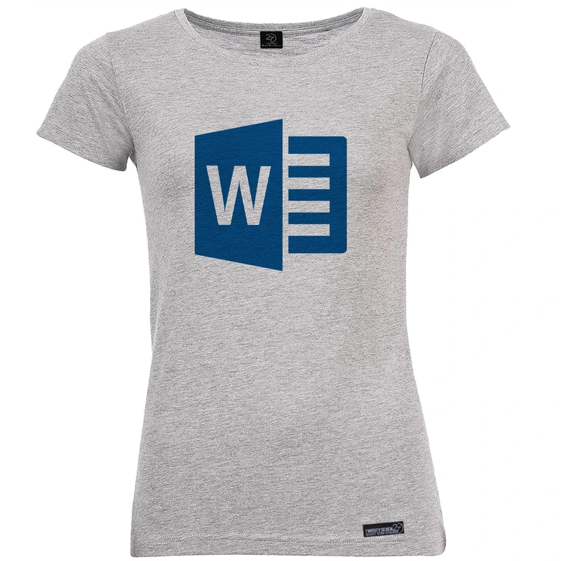 تی شرت آستین کوتاه زنانه 27 مدل Microsoft Word کد MH912