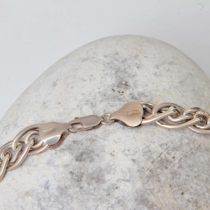 زنجیر نقره مردانه بازرگانی میلادی طرح خاص کد ZR_072