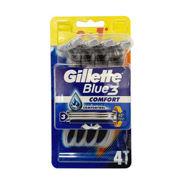 خودتراش ژیلت مدل Blue 3 Comfort بسته 4 عددی