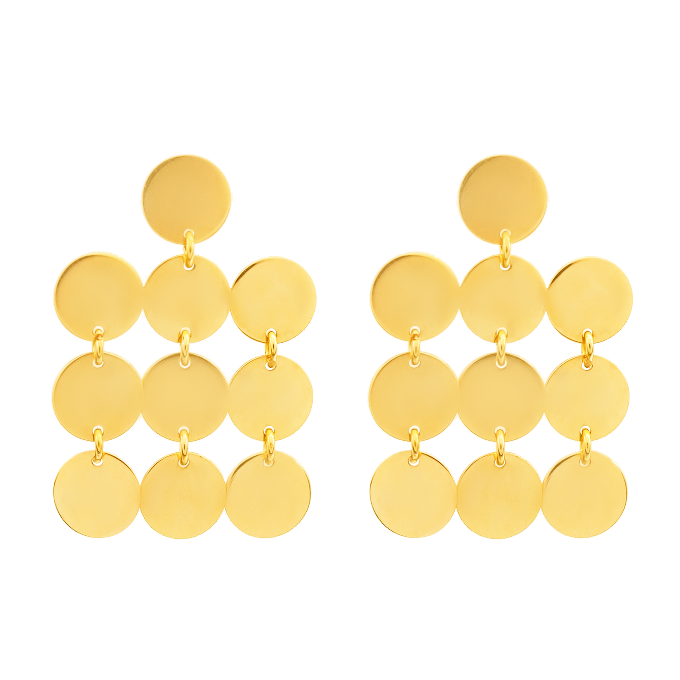 گوشواره طلا 18 عیار زنانه دًرج مدل DE85