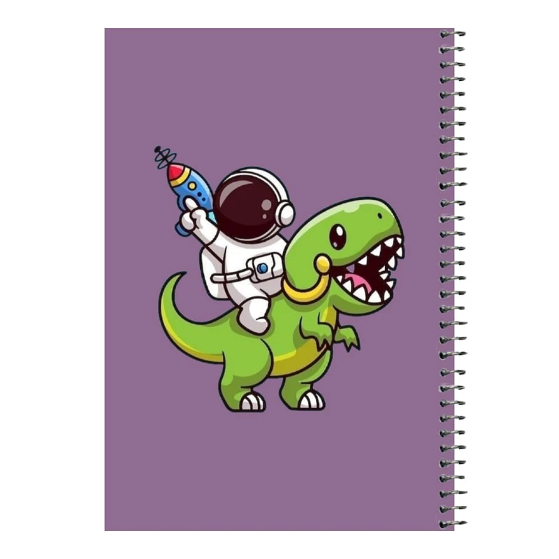 دفتر مشق 80 برگ اس جی مدل فضانورد و دایناسور     
