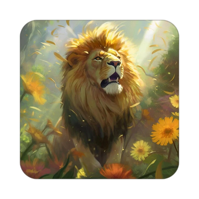 زیر لیوانی کاکتی طرح شیر مدل mp23898