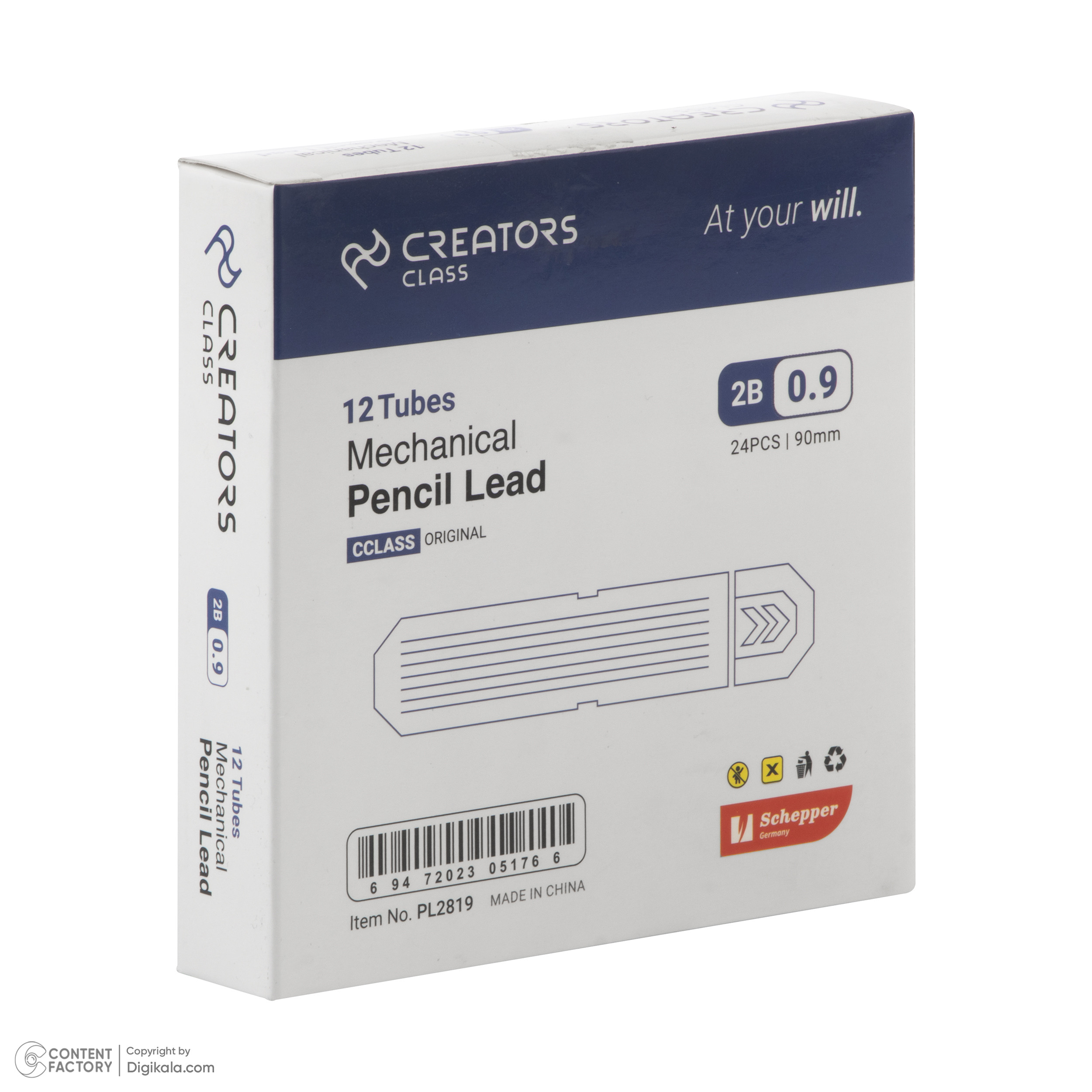 نوک مداد نوکی 0.9 میلی متری کریتورز کلاس مدل PL2819 بسته 12 عددی نوک مداد نوکی 0.9 میلی متری کریتورز کلاس مدل PL2819 بسته 12 عددی