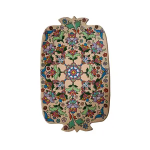 دیس سفالی مدل میناکاری طرح لاله